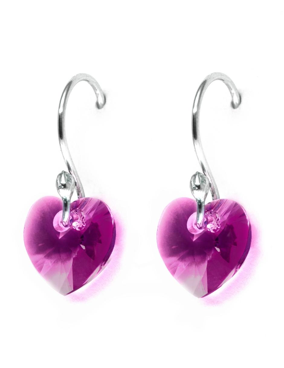 Collar y Aretes de Mujer Plata .925 Heart