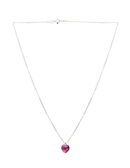 Collar y Aretes de Mujer Plata .925 Heart