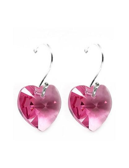 Collar y Aretes de Mujer Plata .925 Heart