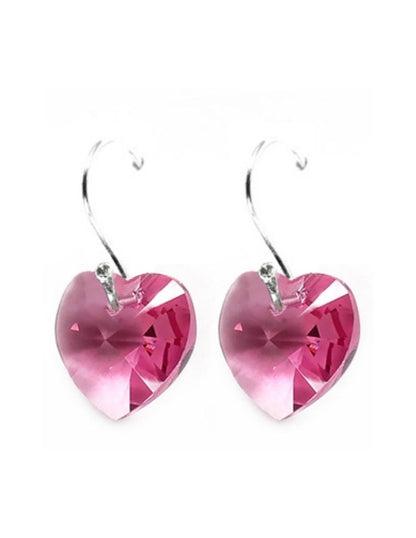 Collar y Aretes de Mujer Plata .925 Heart