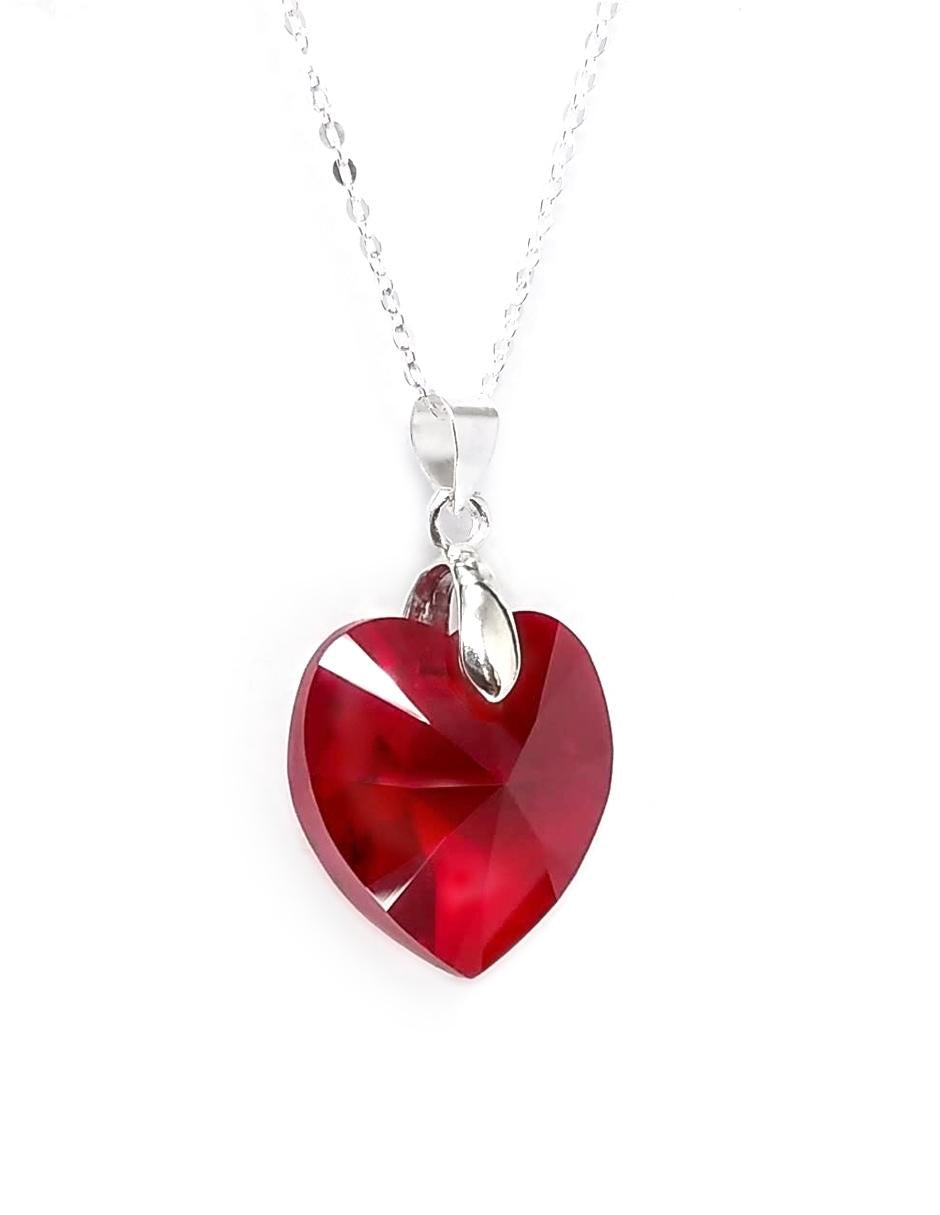 Collar y Aretes de Mujer Plata .925 Heart