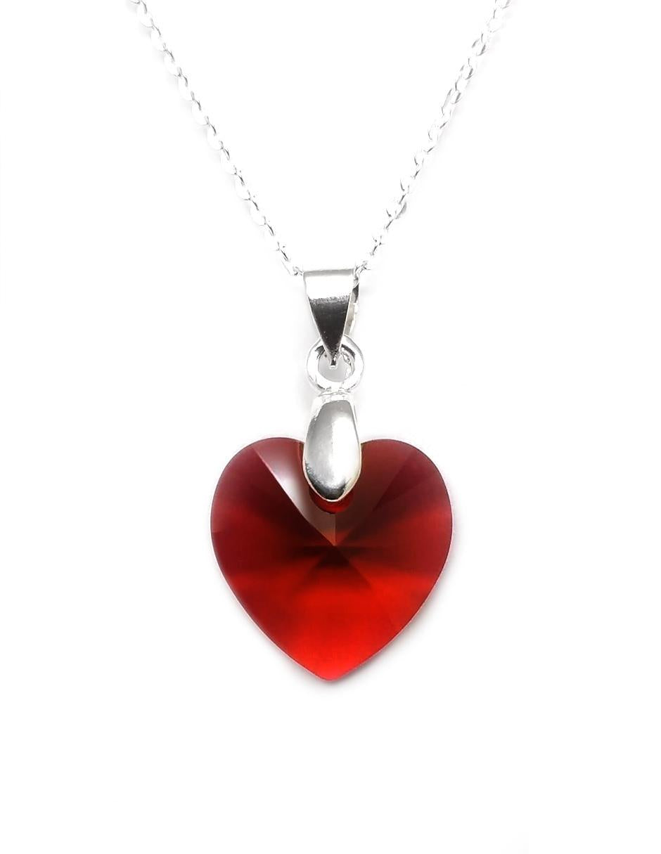 Collar y Aretes de Mujer Plata .925 Heart
