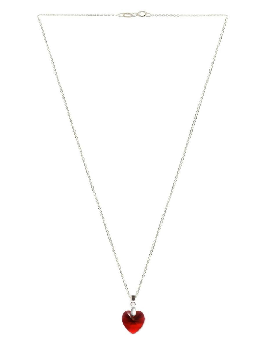 Collar y Aretes de Mujer Plata .925 Heart