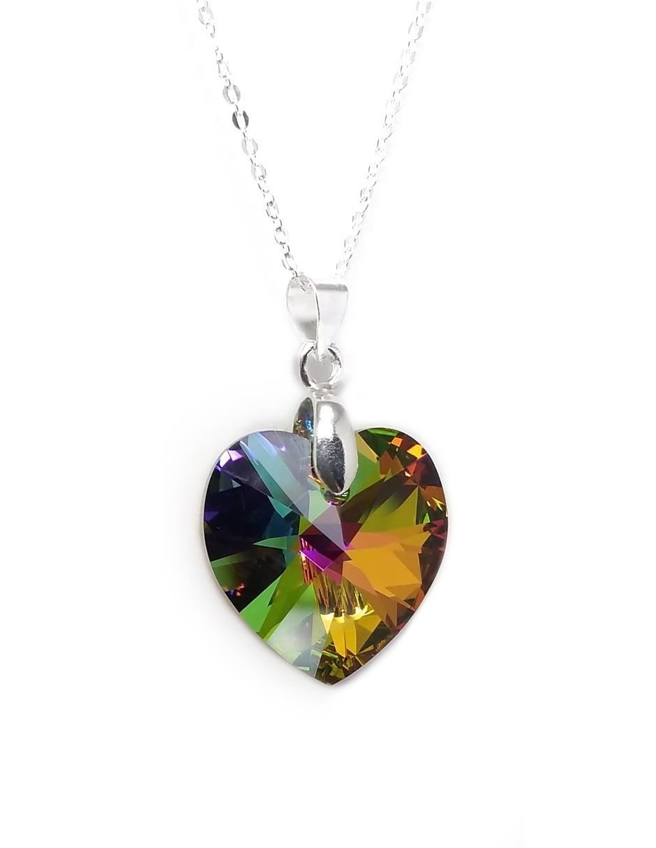 Collar y Aretes de Mujer Plata .925 Heart