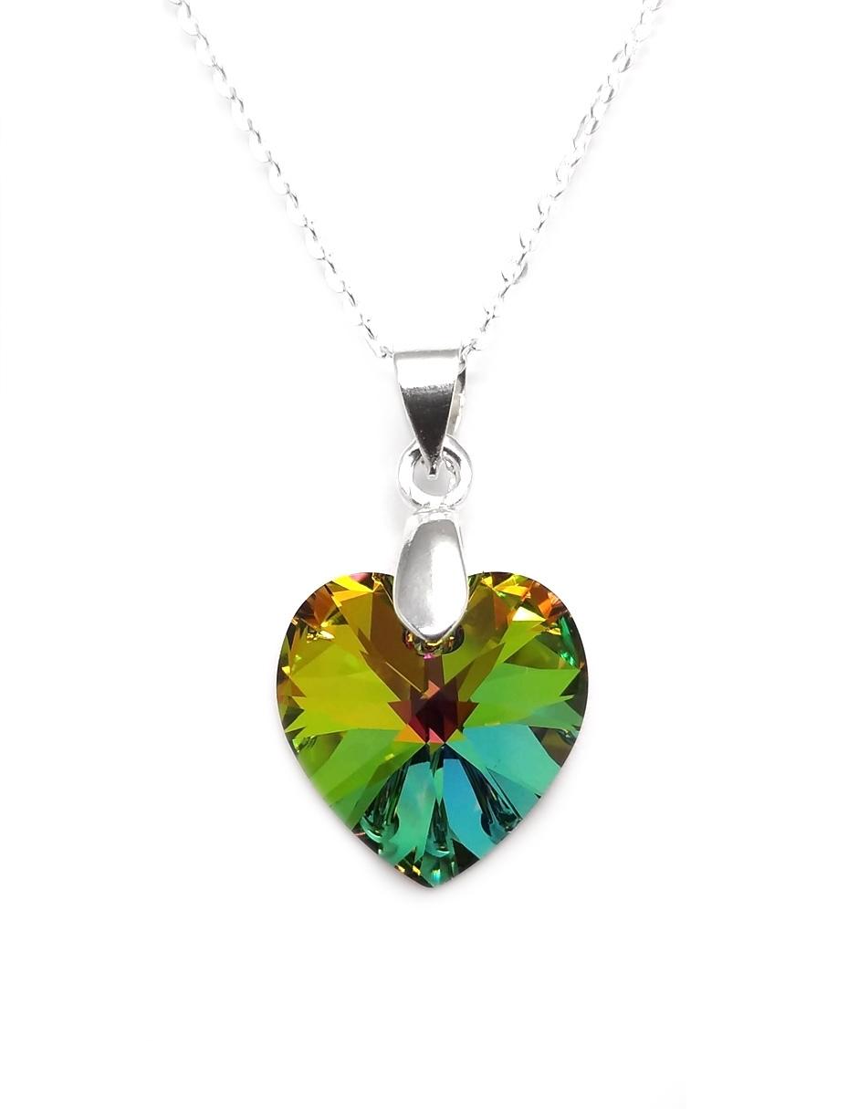 Collar y Aretes de Mujer Plata .925 Heart