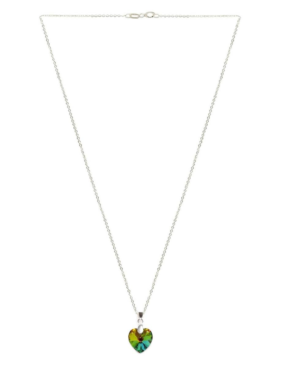 Collar y Aretes de Mujer Plata .925 Heart