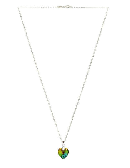 Collar y Aretes de Mujer Plata .925 Heart