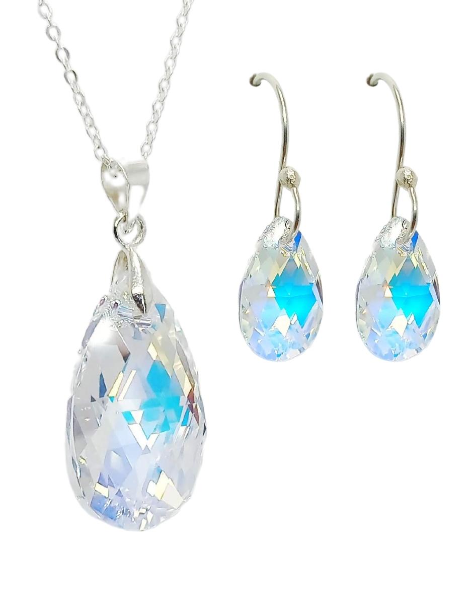Collar y Aretes de Mujer Plata .925 Leaves