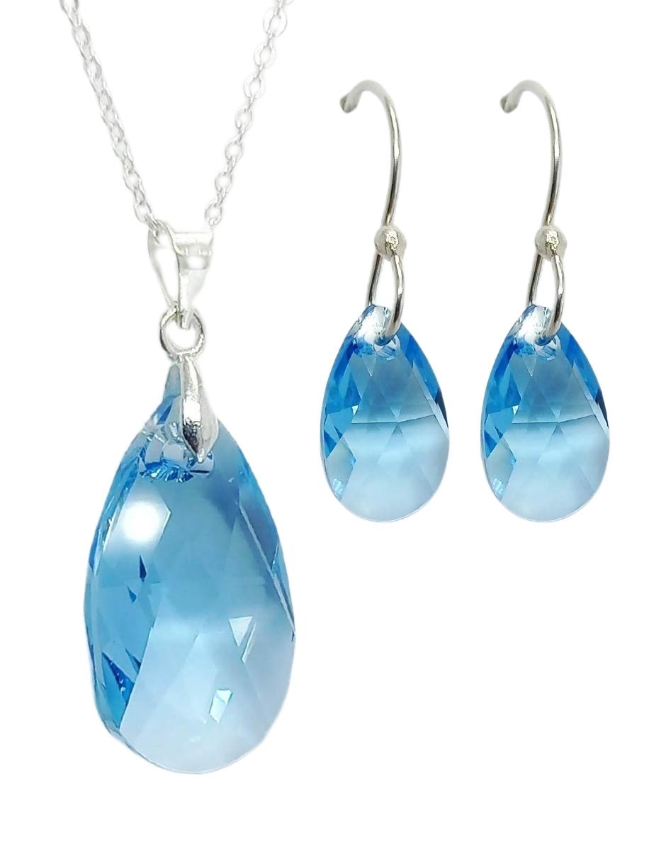Collar y Aretes de Mujer Plata .925 Leaves