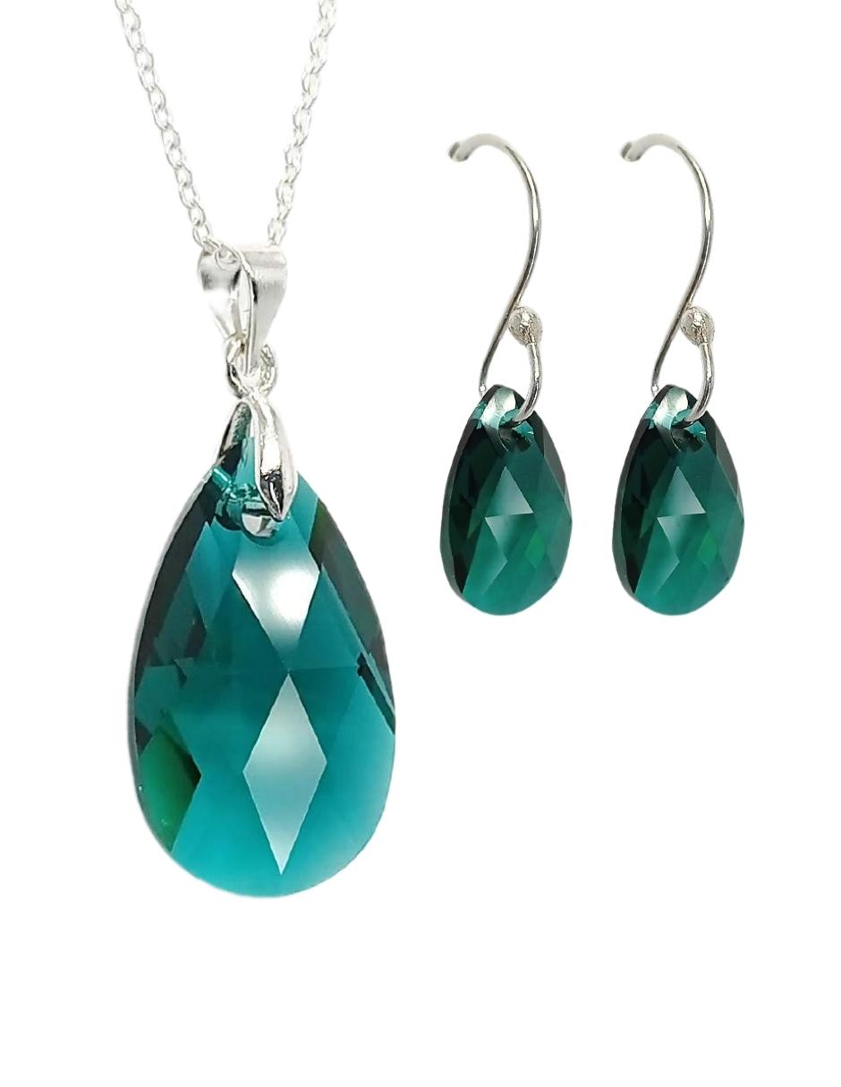 Collar y Aretes de Mujer Plata .925 Leaves