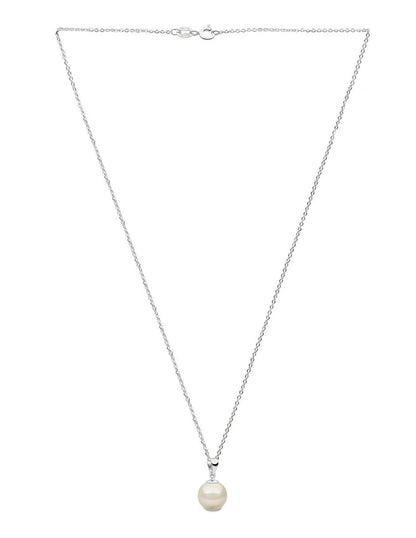 Collar y Aretes de Mujer Plata .925 Perlas de Cristal Swarovski