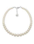 Collar de Mujer Perlas de Cristal Crecientes Plata .925 Zvezda